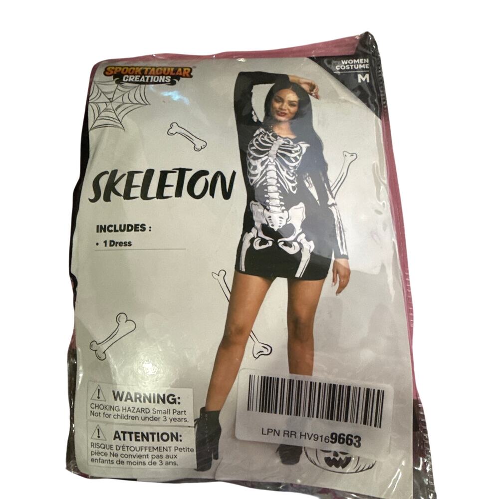 Women's Skeleton Costume NWT Size Medium